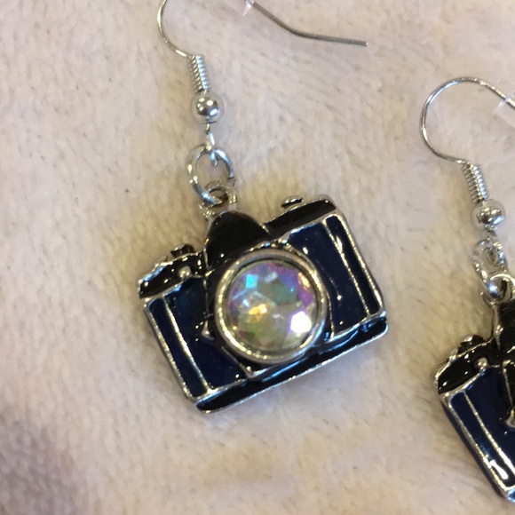 Camera Photography Fashion Earrings NWOT Handcrafted 1” wide X .50” tall. - Picture 11 of 12